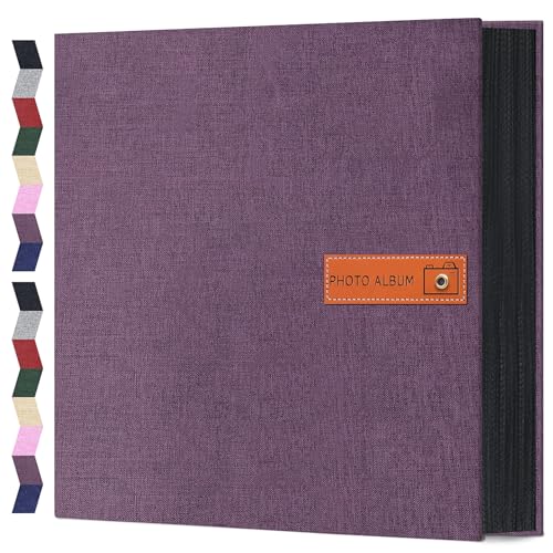 Popotop Photo Album 4x6 600 Pockets Photo with Label, Linen Hardcover Photo Albums for Wedding Gifts Baby Memory Travel Anniversary Brithday School, Picture Book with Horizontal & Vertical Photos