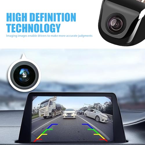 Image of Car Backup Camera, HD Night Vision Alloy Shell Waterproof Camera, 170 Degree Wide-Angle Rearview Camera, Universal for Cars Trucks (Black)