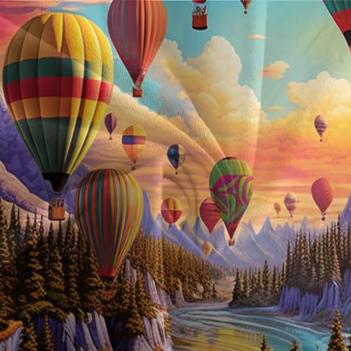 Housse de couette ballon à air chaud 3D en microfibre 135x200cm