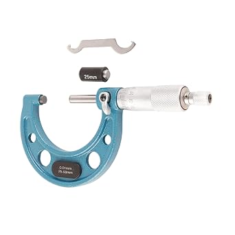1-2" 25-50mm Outside Micrometer,Precision Tool with 0.0001"0.01mm Accuracy
