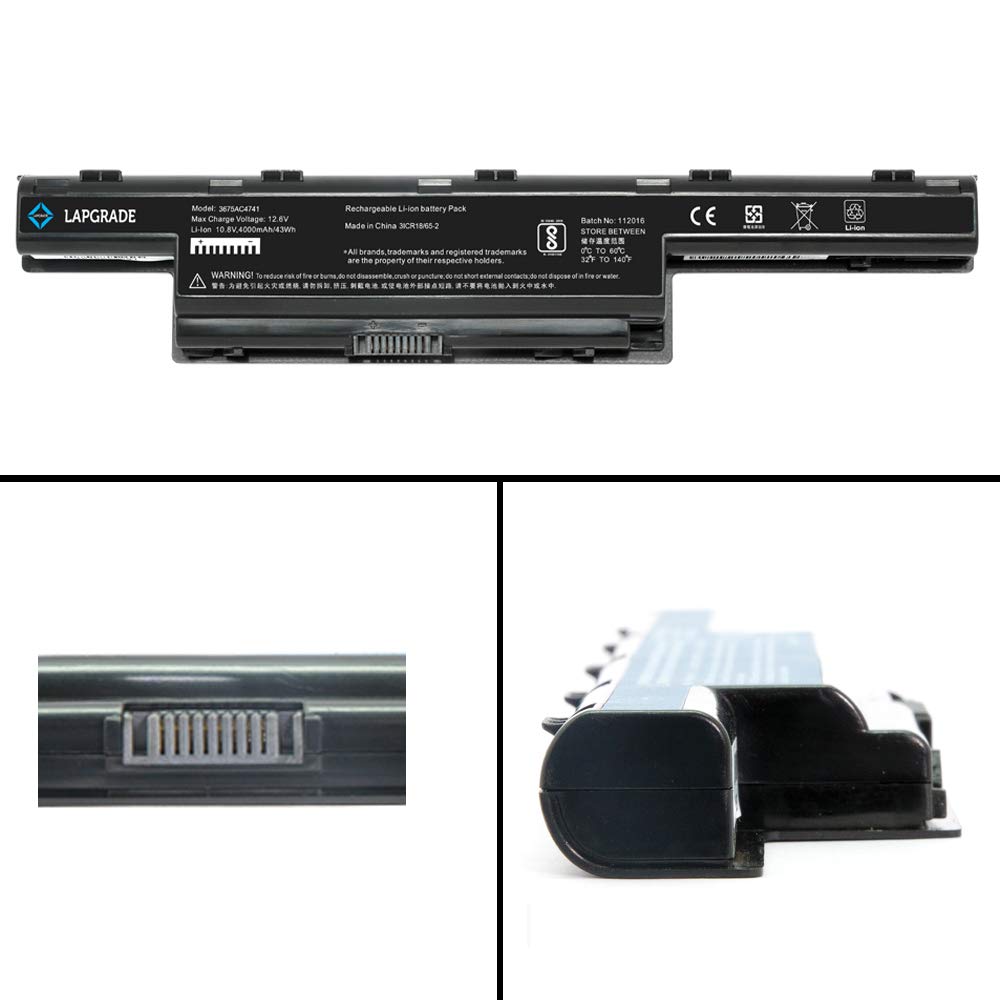 Lapgrade Laptop Battery for Acer TravelMate 5335 5340 5542 5735 5740 5742 5744 5760 Series (Black)