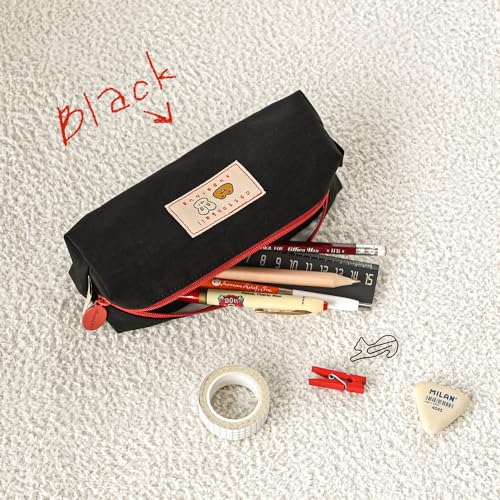 Image of Monolike Unmatched Friends Block Pencil Case, Black - Pencil Pouch, Portable Pencil Bag, Pencil Case, Office Pouch case, Soft