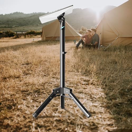 Starlink Mini Mount, Adjustable Heavy Duty Tripod Mount, Compatible with Starlink Mini, Aluminum and Rubber, Black, Floor Mount