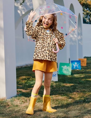 Image of Arshiner Girl Baby Kid Waterproof Hooded Coat Jacket Outwear Raincoat Hoodies