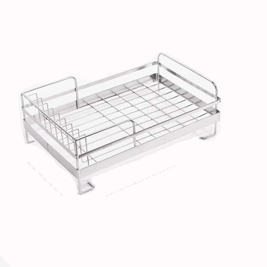 BIENKA Dish Rack with Cutlery Barrel Stainless Steel? Countertop Drain Dish Rack Kitchen Shelf Storage Supplies Shelf to Put Dishes for Drying Shelf ( Size : B )