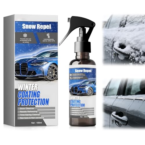 Ruichi Enteiserspray Auto, Scheibenenteiser Auto, 100ml Entfrosterspray Enteiser Spray, Frostschutzspray, Schnelle Schneeschmelze und Abtauung Enteiserspray Entfernt EIS Verhindert für Auto LKW