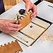 Rockler Wood Router Table Box Joint Jig – Miter Box with Comfortable Ergonomic Knobs – Router Jig Includes Solid Brass Indexing Keys of Three Finger Widths (1/4'', 3/8'', 1/2'')- Table Saw Accessories