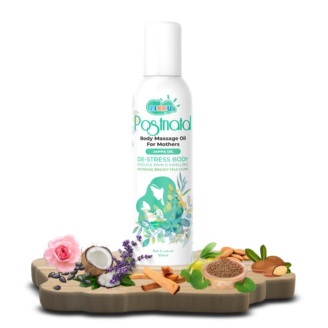 Zikku Postnatal/Pregnancy Massage Oil for Mothers, Post Delivery, Jappa Oil, Full Body, Natural Ingrediants, Pain Relief, Stress Reduction, Improve Circulation, Scar Healing (100 Ml) (B0C94BR698) Amazon Price History, Amazon Price Tracker