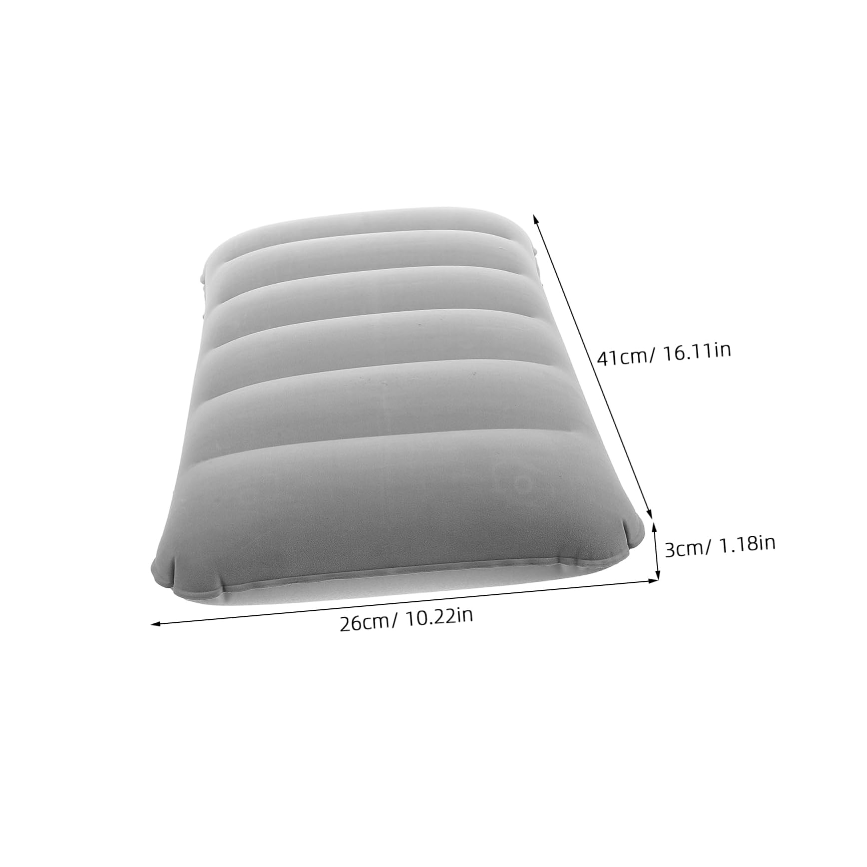Mikikit Outdoor Inflatable Pillow Inflatable Camping Pillows Inflatable Pillows for Travel Sleeping Pillow Travel Lumbar Support Camping Essentials Ultralight Pillow Nap Pillow PVC Grey