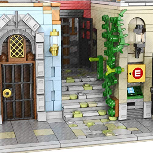 ZJLA Modulare Haus Architektur Modellbausteine 4030 Klemmbausteine Alte Taverne Bauset mit Figuren Haus Modellbau… – Bild 6