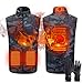 ZYQDRZ Chaleco de calefacción de camuflaje de 4 zonas, carga USB, aislamiento térmico, espalda de calefacción de temperatura constante de tres velocidades, unisex, A, S