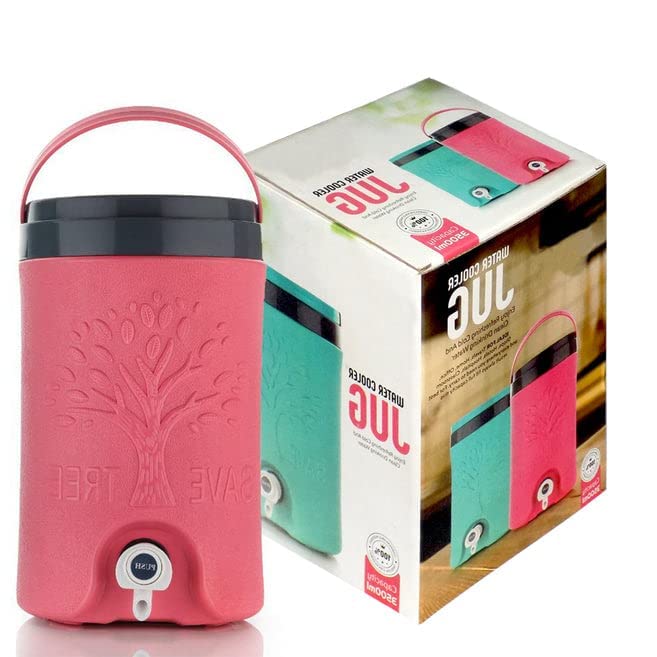 Dhanuom Water jug for Home,Office,Travel and piknic Heavy metrial Good qulity Plastic jug 3.5 LTR (1 Pcs Multicolor) 1