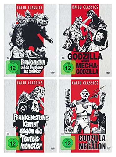 Godzilla Kaiju Classics Edition (4 Filme der Showa-Reihe) Frankenstein und die Ungeheuer, Frankensteins Kampf gegen die Teufelsmonster, Godzilla gegen Megalon, Gojira vs Mechagodzilla