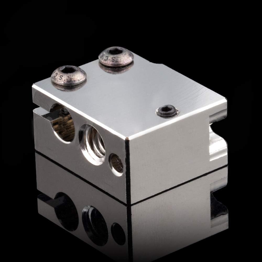 High Temperature Plated Copper Heater Block Compatible with Anycubic Vyper Sidewinder X1 X2 FLSUN SR Volcano Hotend PT100 Cartridge Sensor DDB Extruder 3D Printer (Copper)
