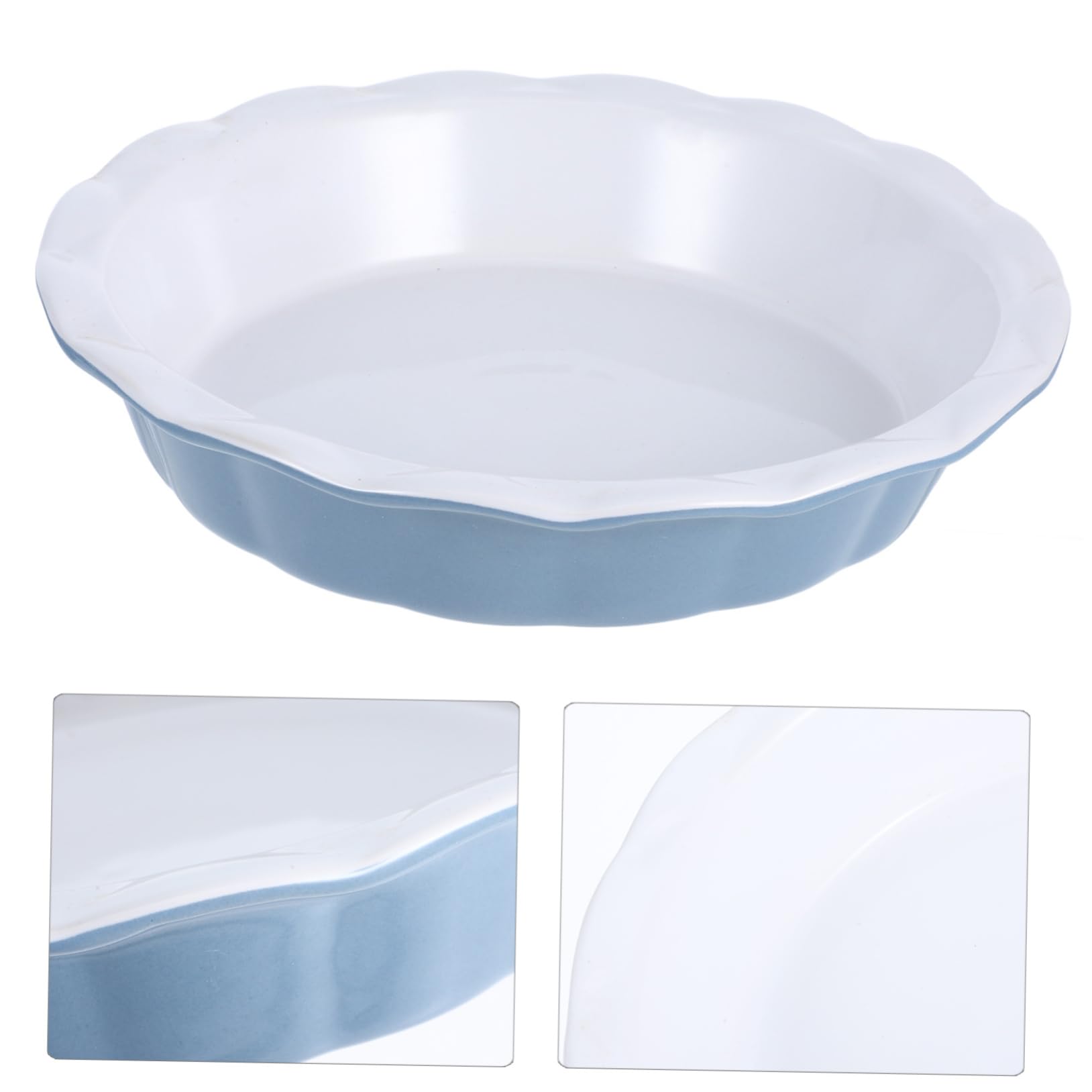 STOBAZA Plat à Tarte Rond en Céramique, Cuisson Uniforme, 1 Pièce