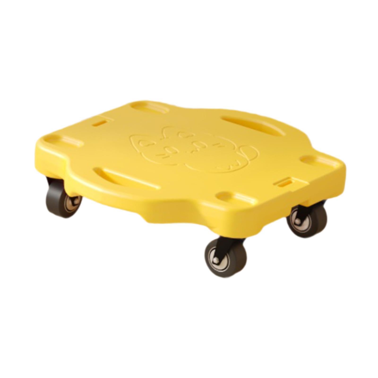 Scooters Board Monopatín Niño Asiento Juguete Sensorial Material HDPE Función Educación Física Coordinación Motor Adecuado para Actividad, Amarillo, M