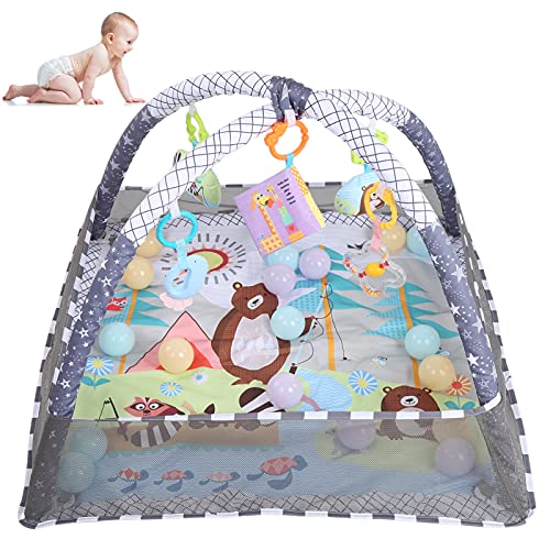 Infant Gym, Baby Playmat Gym Exercise Motor Development for Baby Play for Baby Gym(Grey)