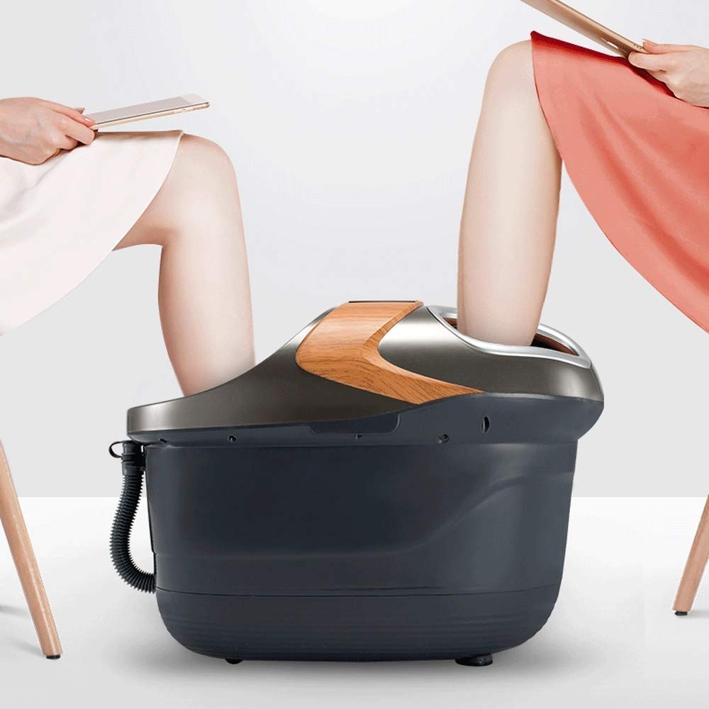 Bañera para pies, baño de pies doble Masaje eléctrico Calefacción Hogar Inteligente Temperatura constante Lavabo de espuma Máquina de pedicura automática Bañera para pies Familia, Barril de baño para