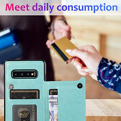 Coque Samsung S10e vert avec fente carte et support vidéo - 7