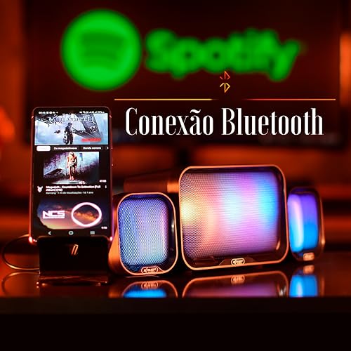 Home Theater Bluetooth Caixa De Som 2.1 Subwoofer Led Rgb Mini System para computador, notebook, TV
