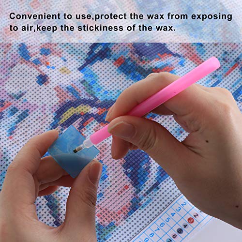 54Pieces Diamond Painting Glue Clay Embroidery Cross Stitch Drilling Mud DIY Painting Wax Organizer Box for Diamond Painting Accessories Nail Tools Blue