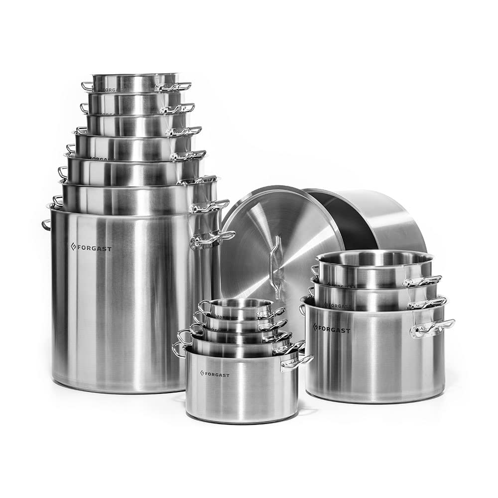 Hoch Edelstahl Kochtopf | 9L Liter | ⌀25cm | Topf | Induktion, Gasherd, Elektro | Spülmaschinengeeignet | Induktionsgeeignet | Edelstahlkochtopf