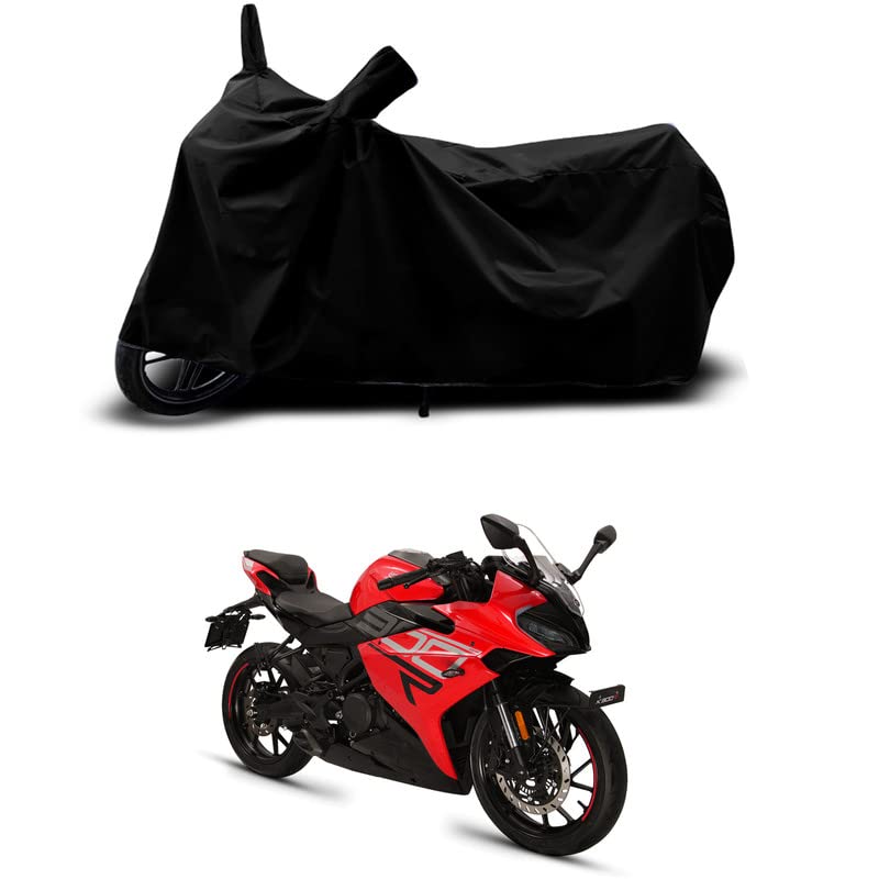 Image of 100% Scratchproof /UV-Rays /Heat Protection /Birds Dropping /Water Resistant /Dust Proof /Waterproof /Full Bike Scooty Two Wheeler Body Cover Compatible for K300 R Glossy BS6 All Varients[Black]