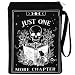 VeloKomo Gothic Book Sleeve Gift - Just One More Chapter Skeleton Black Tarot Card Zipper Books Covers with Front Pocket Washable Book Protector Bookish Reader Book Lovers Gifts for Books Paperbacks