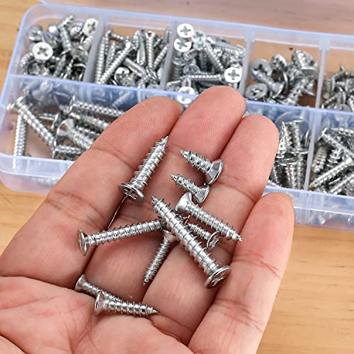 Juego de 800 Tornillos Autoperforantes M2 Acero Carbono Plateado miniatura 4