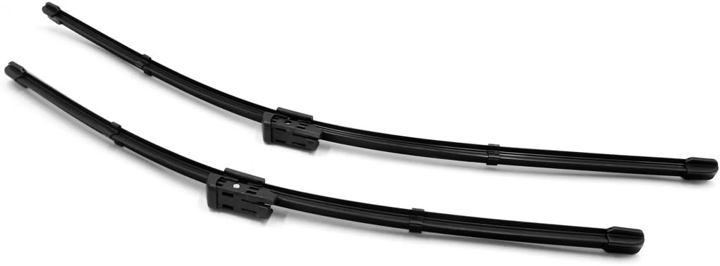 Ruilogod 24" + 20" Pair Car Bracketless Window Windshield Wiper Blades Set for Q5 A5 A4L SQ5 (id: 22b 2f2 25e 0db b99
