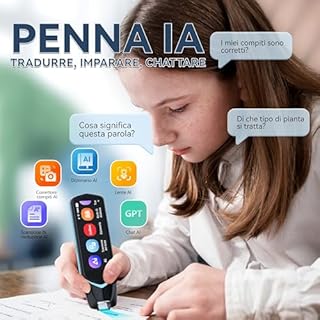 NEWYES Penna Scanner,Penna Lettura e Traduttore con touch screen da 3,99inch, penna per apprendimento con registrazione intelligente, penna per lettura scanner OCR per viaggiatori e uomini d'affari