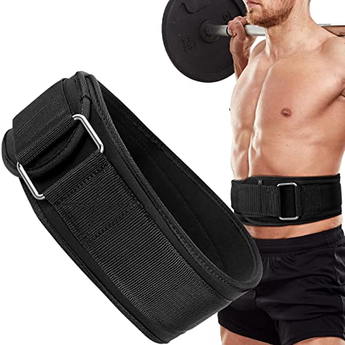 Weight Lifting Belt for Men and Women, Tankufudio Adjustable Back Support Workout Belt with Heavy Duty Metal Buckle, Fitness Gym Lifting Belt for Squats, Deadlifts, Cross Training, Powerlifting (M, 28