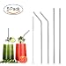 PartyWoo 20 oz/30 oz 10.5" X-Long Drinking Straws For Yeti RTIC/SIC/Ozark Trail Mug, Stainless Steel