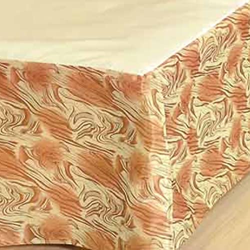 Tache Geometric Light Brown Smoke Bed Skirt, Full #TOP1