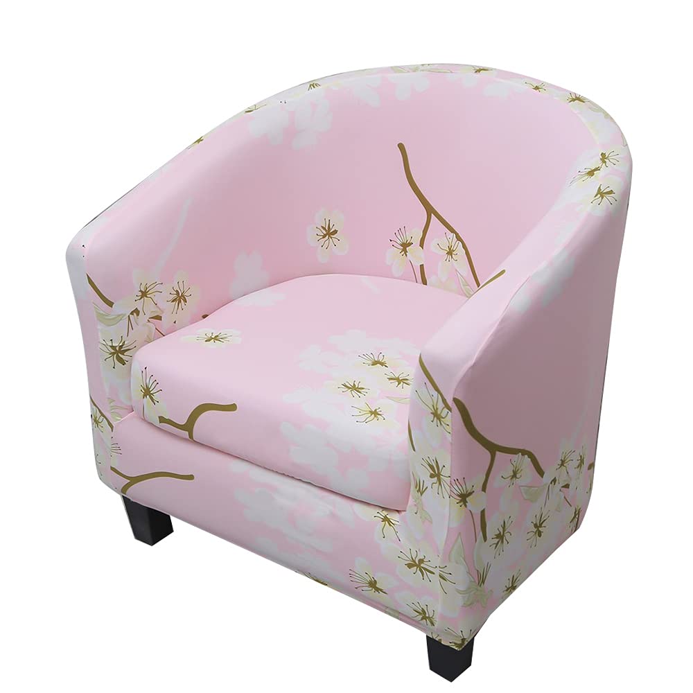 Highdi Copripoltrona Chesterfield Elasticizzato 2 Pezzi - Floreale Lusso - Copertura Universale Per Poltrona 1 Posto - Lavabile In Lavatrice - Nero