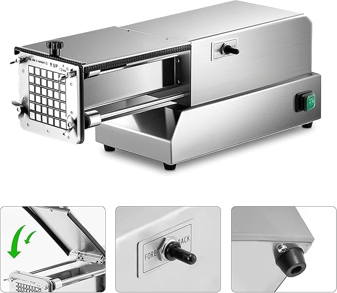 Cortadora eléctrica profesional de papas de acero inoxidable miniatura 6