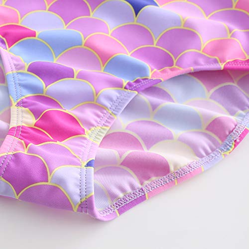 Image of Girls One Piece Swimsuits One Shoulder Ruffle Swimwear Floral Bathing Suit
