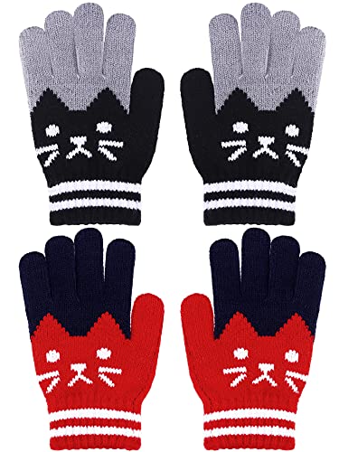 Guantes de invierno infantiles de dedo completo contra el frío en las manos