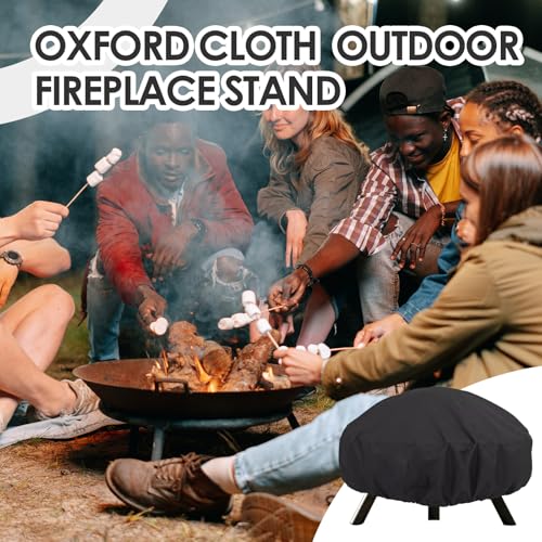 Abdeckung für Feuerschale, Wasserdichte Abdeckung für Feuerschale 92X51cm, 420D Oxford Gewebe, Feuerkorb Deckel, Oxford Gewebe, Feuerkorb Hülle mit Kordelzug (92X51cm)