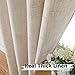 Tollpiz Short Linen Curtains Bedroom Rod Pocket Semi Sheer Curtain Burlap Light Filtering Thick Linen Drapes for Living Room, 38 x 45 inches Long, Natural, Set of 2 Panels