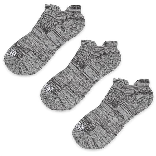 Mr. Davis Moisture Wicking Performance Athletic Sock Comfort Fit in Light Grey Pixel 3 Pack