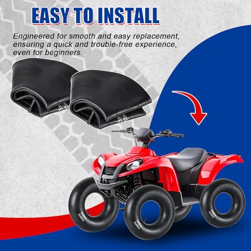 NYXOVA 2 Pack 13 x 6.50-6 Inner Tubes, TR-13 Straight Valve Stem Tire Tube, Universal Fit for Lawn Mowers, Wheelbarrows, ATVs, Go Karts, Durable, Shock Absorbing, Replacement Tire Tube