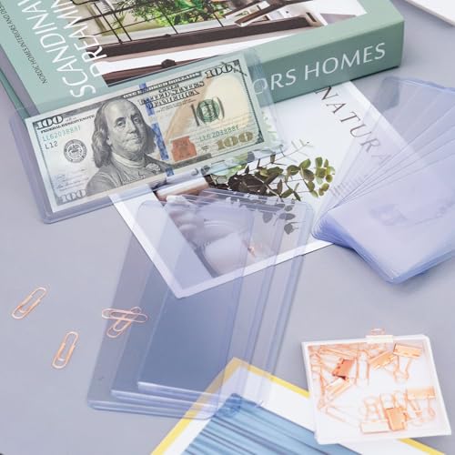 30 Protectores transparentes para billetes de plástico rígido miniatura 6