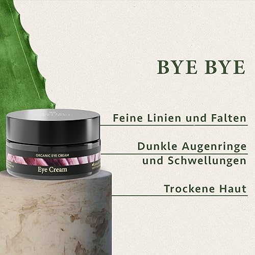 Satin Naturel Augencreme 30ml – Mit Bio Aloe Vera, Hyaluron & Arganöl – Augenringe Entfernen, Anti-Falten Augenpflege für Männer & Frauen – 100% Vegan Naturkosmetik