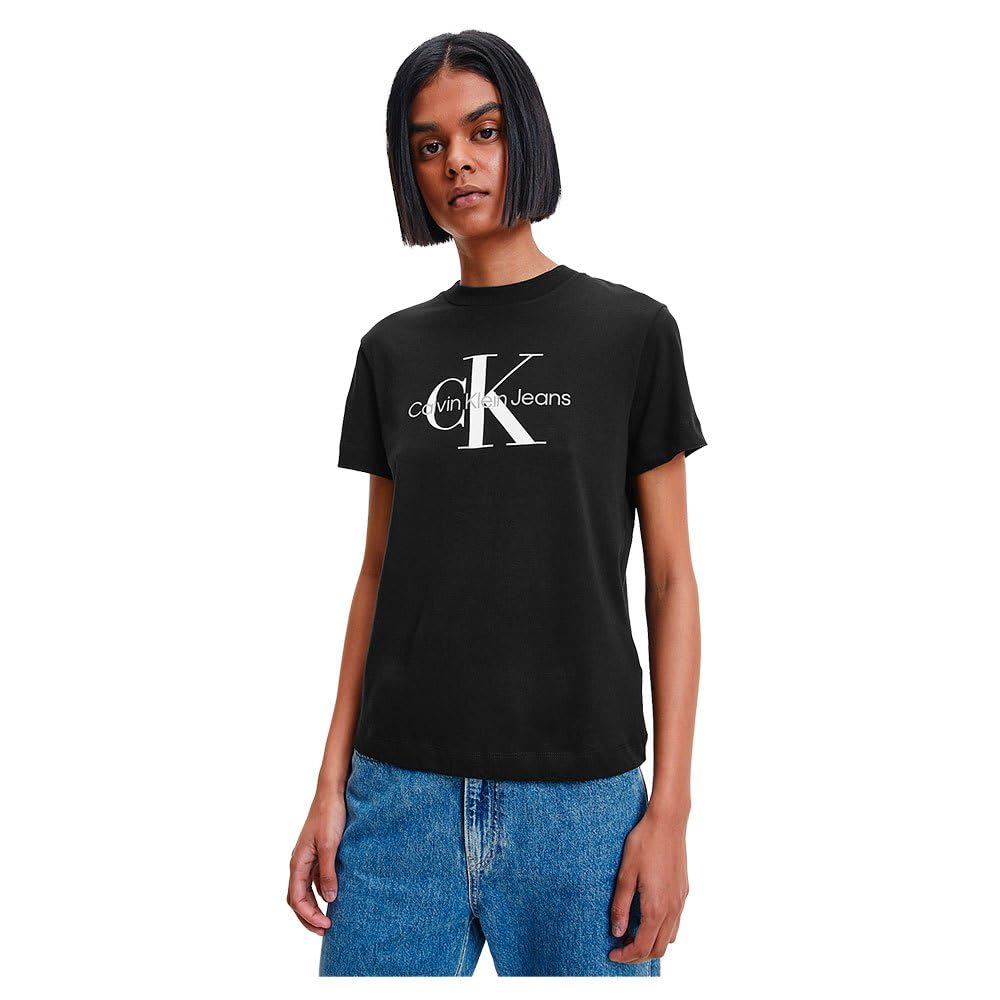 Calvin Klein Jeans Women's Printed Logo T-Shirt - Ck Black - 18 (2XL)