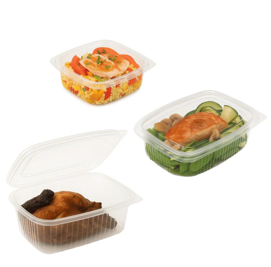 Generico Vaschette per Alimenti Microondabili e Congelabili, Resistenti da -20°C a +130°C, Set da 50 Pezzi, Varie Dimensioni (1200 cc (cm 19x 19 h 6) - 50 pezzi)