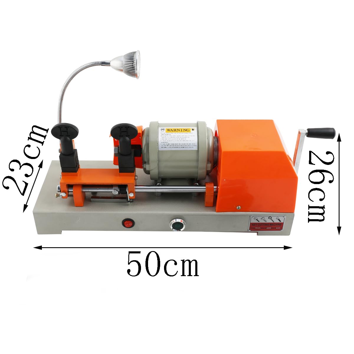 120W Horizontale Schlüsselmaschine mit LED-Licht 220V Schlüsselkopierer Key Cutting Machine Multifunktional Elektrisch Manuell Doppelte Horizontale Schlüssel Kopiermaschine
