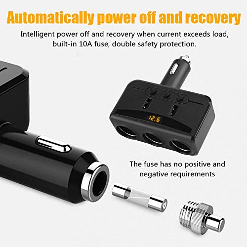 Keenso 2 Prese accendisigari Splitter 12-24V 3.6A