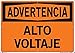 Vestil SI-W-13-E-PS-040-S HIGH VOLTAGE/ALTO VOLTAJE Warning Sign, Polystyrene, 0.040" Overall Size, 20.5" W x 14.5" H