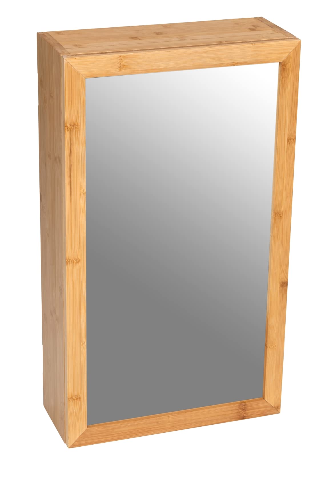 Armoire à Bijoux De Luxe Avec Miroir, Fermeture Magnétique, Recouverte